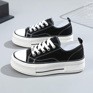 Mocasines Clásicos de Lona con Cordones para Mujer, Otoño 2026, Suela Gruesa Antideslizante, Parte Superior de PU, Zapatos Deportivos - Product Image 5