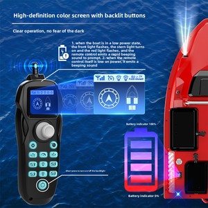 Bateau de pêche télécommandé intelligent V803 en plastique ABS avec portée de 500 m, écran couleur HD, 4 compartiments et sondeur de poissons - Product Image 3