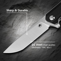 Couteaux J150 Kraken, manche G10, couteau pliant à manche noir et couteau de chasse, couteau d'extérieur, livraison gratuite