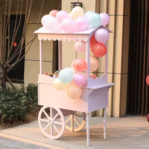 Niedliche Geburtstags feier Süßigkeiten zusammen klappbaren Display wagen zusammen klappbaren Display Stand Hochzeit Design
