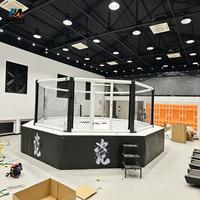 Cage de combat MMA octogonale, cage de boxe, cage d'entraînement et de compétition, structure en acier, clôture en mailles, rembourrage en mousse EVA, taille personnalisée, OEM
