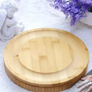 Bamboo Cheese Board Set with Drawer and <b>Knives</b> Charcuterie Serving Platter for Home Parties Picnics Holidays <b>Bread</b> Fruits Snacks - Product Image 4