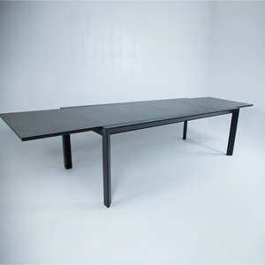 Mobilier d'extérieur <span class=keywords><strong>Table</strong></span> à rallonge en <span class=keywords><strong>aluminium</strong></span> pour <span class=keywords><strong>12</strong></span> <span class=keywords><strong>personnes</strong></span> Plateau en verre - Product Image 2