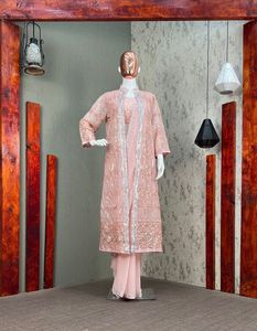 ชุดแต่งกายพื้นเมืองสำหรับผู้หญิงผ้าส่าหรีผ้าไหมผ้าแพรลายปักสำหรับใส่ทำงานส่าหรีหิน - Product Image 1