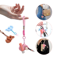 Organisateur suspendu en silicone tendance, étui portable pour porte-clés, pour rouge à lèvres, brillant à lèvres, crayon à sourcils, accessoires, emballage personnalisé