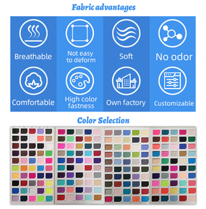 Tissu laminé <span class=keywords><strong>double</strong></span> <span class=keywords><strong>face</strong></span> OEM personnalisé Polyester mélange nylon Support lombaire <span class=keywords><strong>velcro</strong></span> extensible dans les 4 sens Respirant Tissu mousse personnalisé - Product Image 5