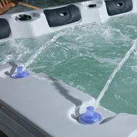 Baignoire spa chaude extérieure pour 7 personnes pour une fête de famille baignoire à jet baignoire spa chaude extérieure pour 5 personnes