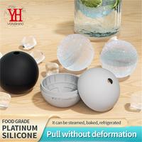 Moule à glaçons sphériques en silicone approuvé par la FDA, sans BPA, grand format, pour whisky, cocktails et outils de bar