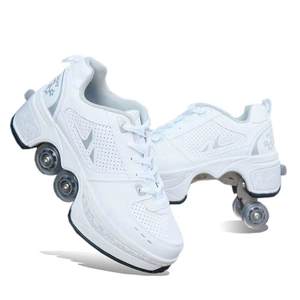 Nuevos patines en línea deportivos de verano para hombre y mujer, de doble fila, flexibles, con cuatro ruedas y forro de malla. - Product Image 1