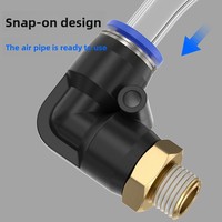 Fabricant PL série connecteur rapide 1/8 1/4 3/8 1/2 filetage coude pneumatique électrovanne Joint tuyau d'air raccords en plastique
