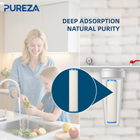 Cartucho de Filtro de Agua de Carbón Activado CTO PUREZA Z106 de 20 Pulgadas y 4.5 Pulgadas, Filtración de 3 Micras para Uso en Hoteles