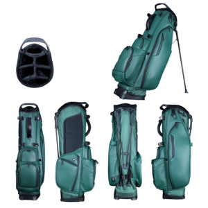 Sac de <span class=keywords><strong>golf</strong></span> de luxe imperméable en cuir PU grainé vert vintage personnalisé <span class=keywords><strong>pour</strong></span> hommes et femmes - Product Image 2