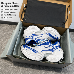 Nouvelles baskets de luxe 2026 pour hommes et femmes, en maille de haute qualité, blanches et bleu roi, avec semelle épaisse sculptée, style Gorpcore Street - Product Image 1