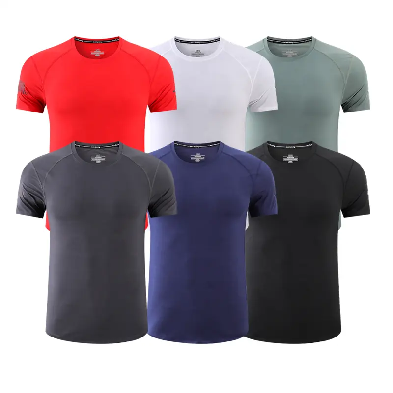 T-Shirt Jersey warna Solid cetak sublimasi kustom pakaian olahraga kaus Gym kosong untuk pria