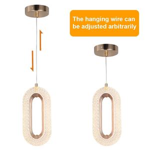 Pha Lê Vòng dài dòng đèn chùm nhỏ tối giản nền tường trần ánh sáng mặt dây chuyền hiện đại cho phòng ngủ - Product Image 5