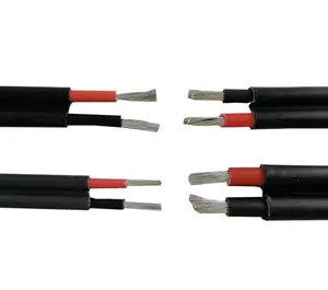 TUV Approval UV Resistant 50A High Current 4mm 6mm Core Power PV Wire Solar Twin DC Cable