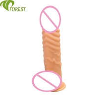 Venta al por mayor de consoladores de silicona realistas, flexibles, suaves, portátiles e impermeables para hombres y mujeres.
