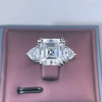 Bague de mariage MuShan en argent sterling 925 avec diamant Moissanite 5 carats, couleur D, niveau VVS1, certifiée GRA