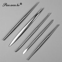 Kit d'outils de détail en acier inoxydable et polymère, double extrémité, 6 pièces, outils de sculpture d'argile pour artistes, bricolage, artisanat, modélisation miniature