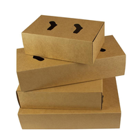 Purui-boîte à culotte brune personnalisée, en papier Kraft, pour usage professionnel