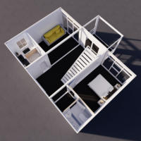 Villa Prefabricada de Lujo Ignífuga de 20 pies, Diseño Moderno Transpirable, Casa Contenedor Desmontable para Extensión de Suite de Hotel