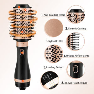 Outils de <span class=keywords><strong>coiffure</strong></span> professionnels une étape sèche-cheveux électrique brosse et <span class=keywords><strong>Styler</strong></span> 4 en 1 Air chaud Style de cheveux lisseur bigoudi outils - Product Image 2
