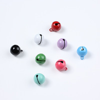 Clochettes en métal colorées de 14 mm, petites clochettes artisanales pour la fabrication de bijoux DIY, décoration de Noël, breloques pour collier d'animal, en vrac, sans plomb
