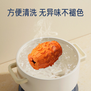Juguete Masticable para Perros, Barril Naranja con Dispensador de Comida, Juguete Interactivo Educativo para Mascotas - Product Image 4
