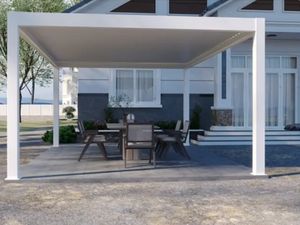 Casa estiva impermeabile da giardino in alluminio a LED di lusso moderno con finitura in alluminio brillante per uso esterno - Product Image 6