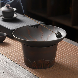 Service à thé en poterie pourpre, moulage de thé, porte-encens, cendrier, baril filtre avec couvercle, bassin à thé, tasse d'eau à tasse - Product Image 1