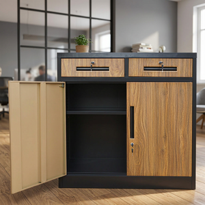 Multi <b>Drawer</b> Movable <b>File</b> Data Storage Cabinet Single Door Bedside Table Household Office Equipment Small Iron Cabinet - Product Image 4