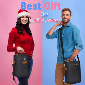 Custom Logo Fashionable 600D Portable Versatile 4 <b>Bottle</b> Wine Carrier Insulated Padded Carrying Wine <b>Cooler</b> Tote <b>Bag</b> for Travel - Product Image 6