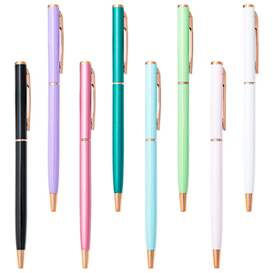 Bolígrafo de Metal Negro Heada Ecológico de Alta Calidad, Lindo Bolígrafo con Logotipo Personalizado en Colores Pastel, Ancho de Escritura de 1.0 mm - Product Image 1