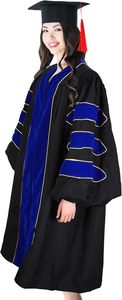 Abito di dottorato personalizzabile abbigliamento formale di laurea per candidati PhD - Product Image 6