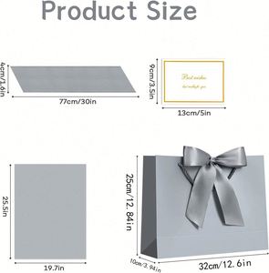 ถุงกระดาษช้อปปิ้งแบบมีหูหิ้วริบบิ้นหรูหรา  ถุงของขวัญกระดาษพิมพ์ลายนูนตามสั่ง พร้อมโลโก้ - Product Image 3