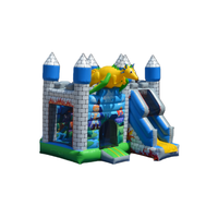 Château gonflable de dragon de haute qualité, vente d'usine, château gonflable extérieur avec toboggan