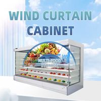 Fournisseur chinois Multideck Open Chiller Réfrigérateur à légumes commercial pour supermarché Affichage des fruits et légumes