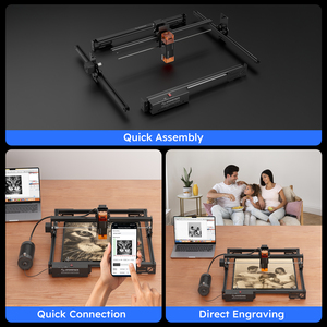 เครื่องแกะสลักเลเซอร์ไดโอด 10W สำหรับเดสก์ท็อป สำหรับอะคริลิก หิน ไม้ MDF หนัง-CNC แกะสลักและตัด - Product Image 5