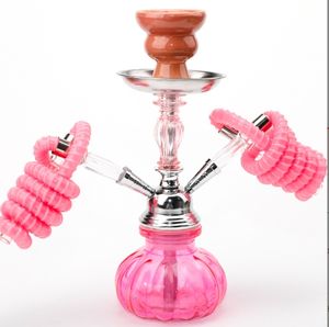 Ensemble de chicha portable rose avec 2 tuyaux et foyer, livré en coffret cadeau - Product Image 2