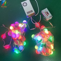 Source de lumière LED à pixels de 50 mm, points lumineux blanc laiteux 10086 7 RGB IP67, CRI élevé 80, DC24V SPI pour aménagement paysager