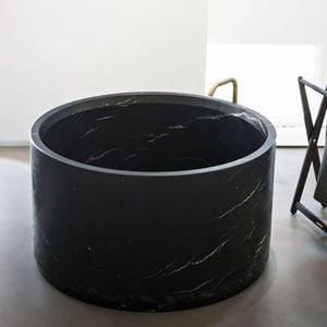 중국 공급 직접 좋은 표면 욕조 블랙 럭셔리 스톤 욕조 D & Z - Product Image 4