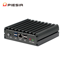 Mini PC Piesia Dual Lan Quad Core J1900 N4200 E3840 Barebone 1*Com Industrial Sin Ventilador X86 Linux Ubuntu Mini PC de Escritorio