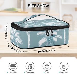 <b>Insulated</b> <b>Lunch</b> Bag for Women Men, Compact Thermal Cooler Tote with Zipper Mesh Pocket, Lightweight Reusable <b>Lunch</b> <b>Box</b> Bag - Product Image 3