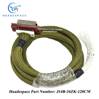 Connecteur électrique d'aviation série J14B-34ZK-1200 J14B-34TK J14B-34ZJ, assemblage de câbles personnalisé, contacts plaqués or