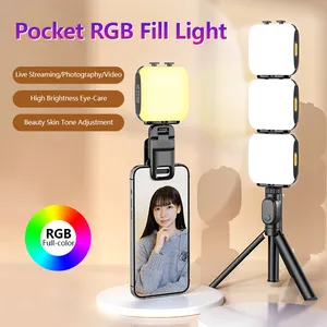 Portable LED Video Light For Photography Easy Carry Palm-Size Photographic Lighting For Camera And Mobile Phone Shooting