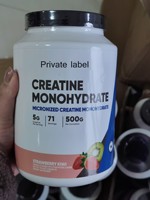 Fabrication OEM sous Marque Blanche Créatine Monohydrate 500g en Poudre Pré-Entraînement Pure en Vrac 200 Mesh pour la Vente en Gros