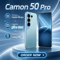 Camon 50 Pro 2025 Version Globale 5G Android 14 Smartphone Double SIM 16 Go de RAM 1 To de Stockage 108 MP Octa Core