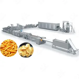 India Factory Equipment Machines Plant Cost Fresh Frozen French Fries Production Line Sweet Potato Chips Making Machine Price