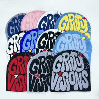 Gorra de esquí de punto Jacquard con logotipo personalizado gorra de punto Jacquard cálida al por mayor para hombres y mujeres gorros cálidos con estampado de dibujos animados estampados