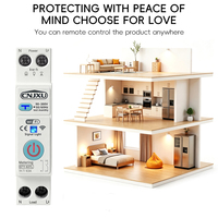 63A Tuya Smart Circuit Breaker Wifi Kontrol Jarak Jauh, Perlindungan dari Tegangan Berlebih & Arus Berlebih, Pengukuran, Prabayar, Kebocoran RCD